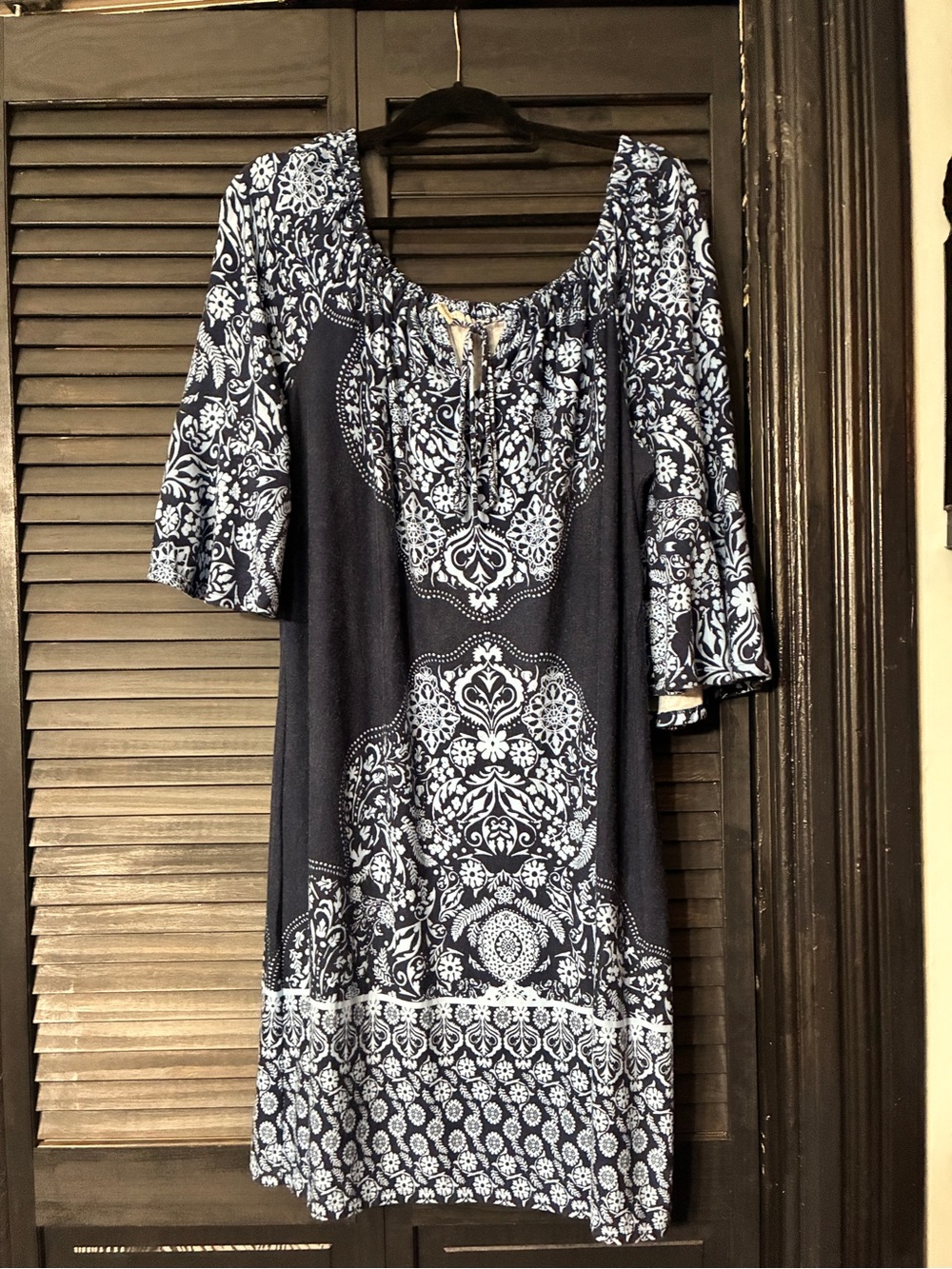 Westport Navy and White Printed Tunic Top